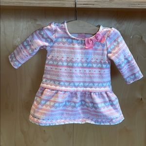 Gymboree soft and warm dress with hearts.